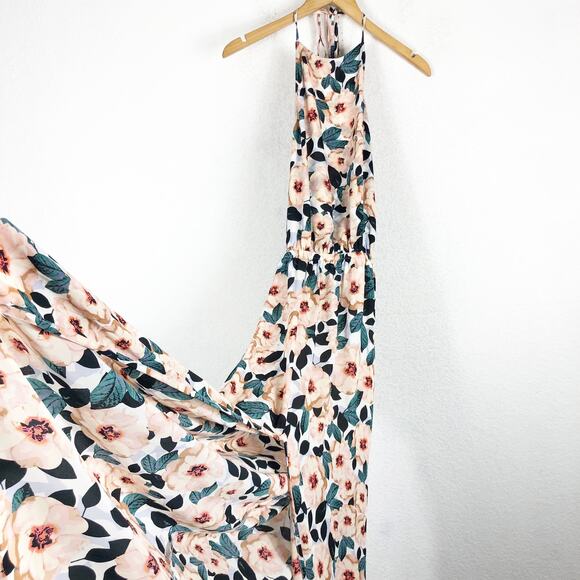 Show Me Your Mumu Heather Floral Halter Maxi Dress Small Steel Magnolia Wedding - Picture 11 of 14